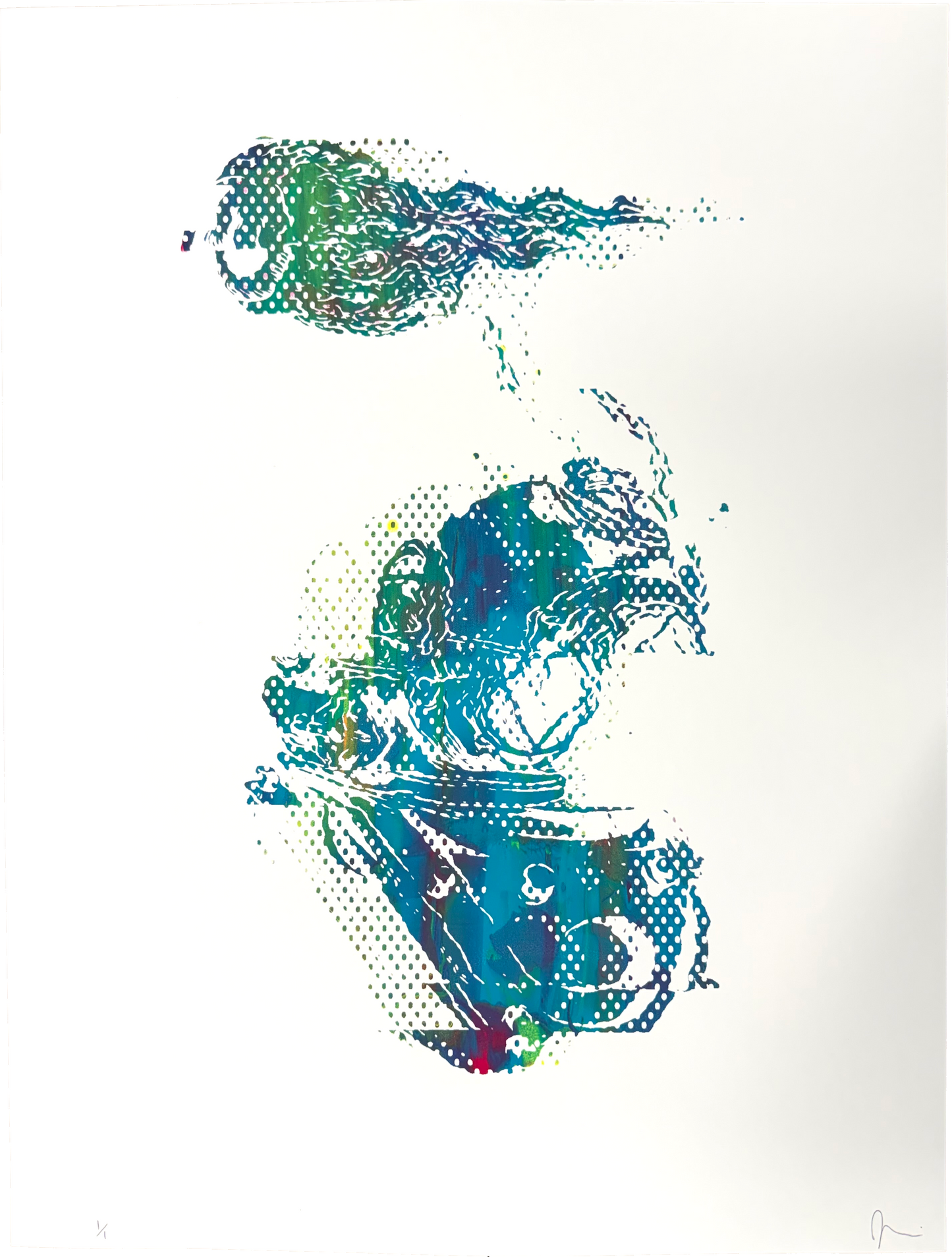 "Beyond the Sea" GL1TCH Emerald Drift Serigraph