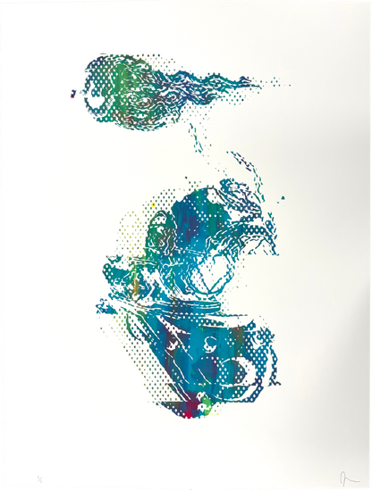 "Beyond the Sea" GL1TCH Emerald Drift Serigraph