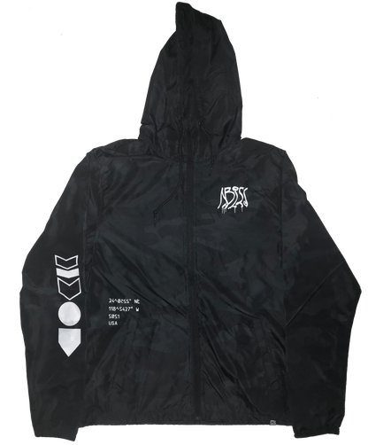 "Beyond the Sea" GL1TCH Black Camo Windbreaker